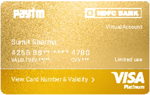 Paytm HDFC Bank Mobile Credit Card